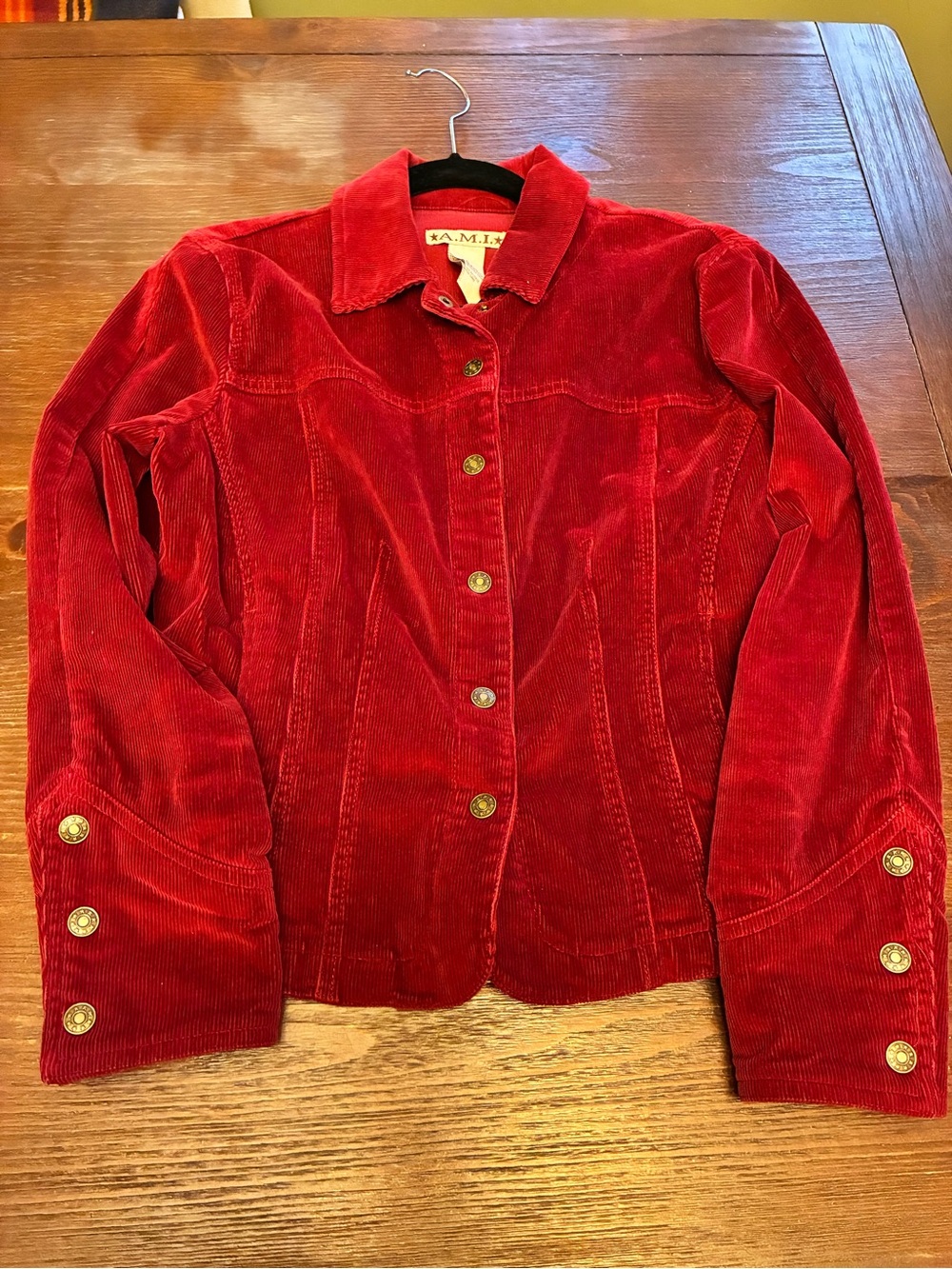 Women's Red Corduroy western Y2K 2000s fall indie sleaze Jacket